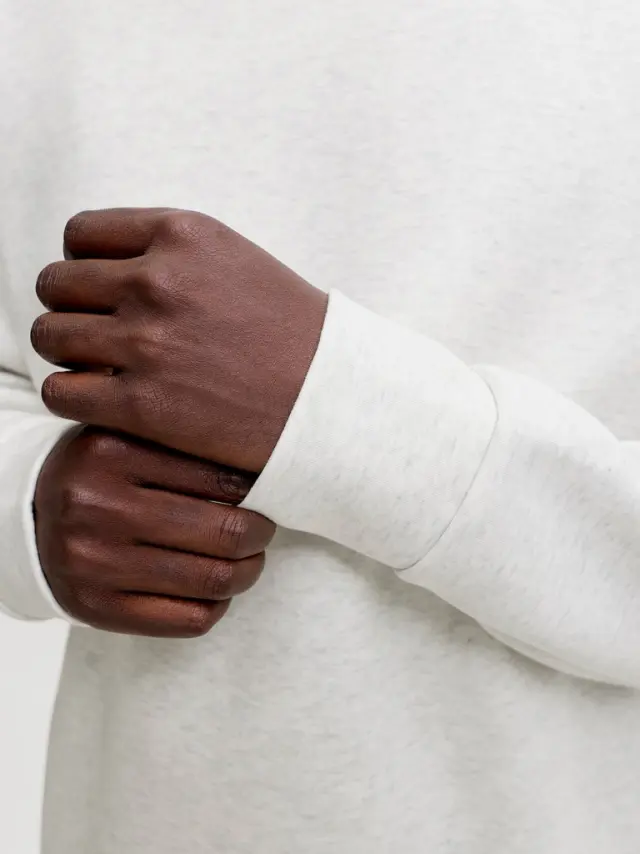 JJEBARRON SWEAT CREW NECK NOOS - White Melange 2