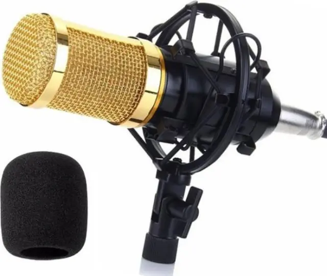 Andowl Πυκνωτικό Μικρόφωνο XLR 7451 Τοποθέτηση Shock Mounted/Clip On Φωνής
