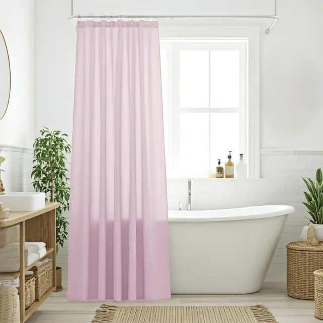 Κουρτίνα Μπάνιου 240x180 Das Home 0806 Nude 100% Πολυέστερ