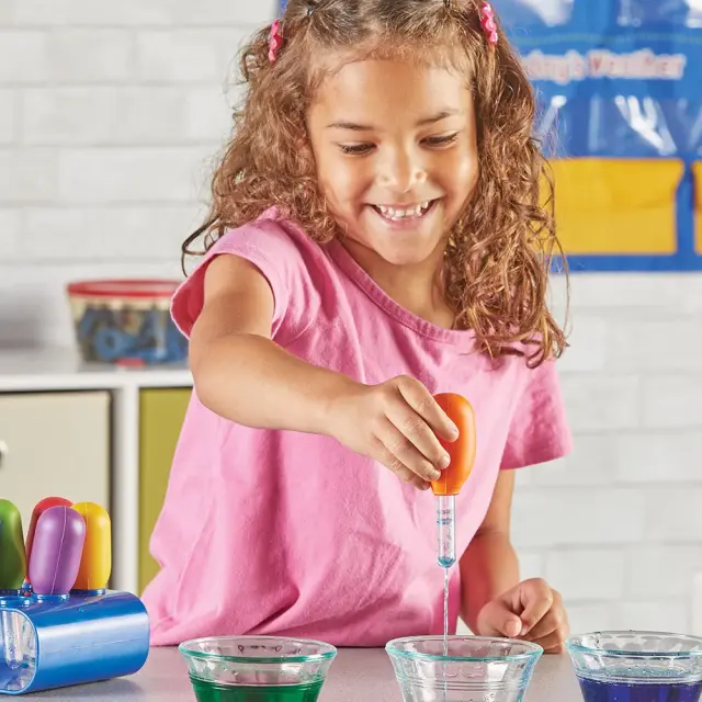 Learning Resources Εκπαιδευτικό Παιχνίδι Primary Science® Jumbo Eyedroppers with Stand για 3+ ετών LER 2779 3