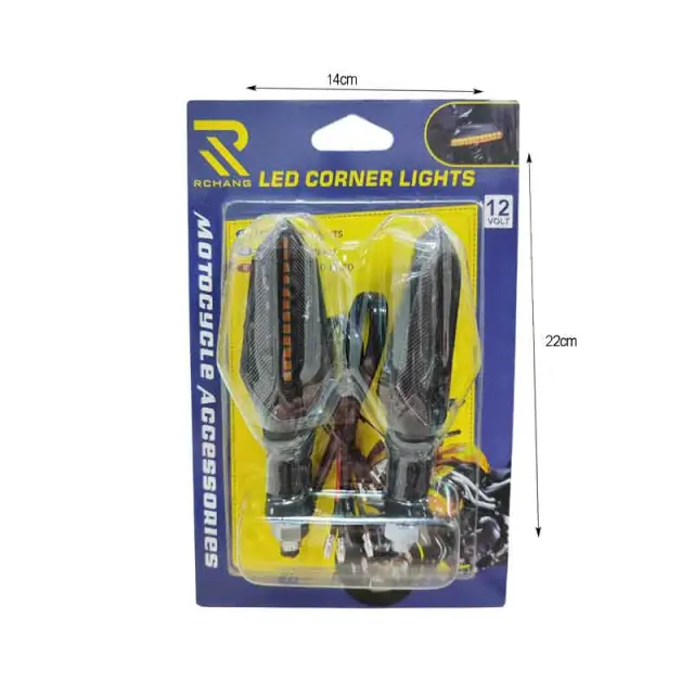 Rchang Φλας Μηχανής Πορτοκαλί σετ 2τμχ - Motorcycle Led Corner Lights 0111656 2