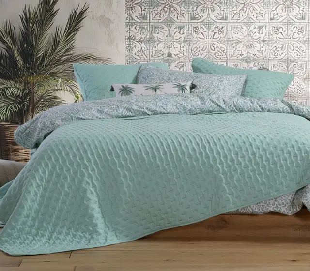 ΚΟΥΒΕΡΛΙ ΜΟΝΟ ADELLE 180X240 NEF-NEF HOMEWARE, ΥΦΑΣΜΑ:100%ΜIΚΡ-ΕΣΩΤ:100%ΠΟΛ - GREEN (039797)