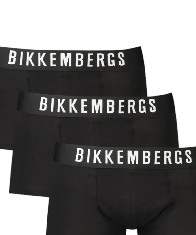 Bikkembergs - Ανδρικά Μποξεράκια 3Pack BKK1UTR10TR-BLACK Μαύρο 3