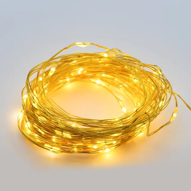 ΛΑΜΠΑΚΙΑ 20 LED 1.2W ΣΕ ΣΕΙΡΑ ΘΕΡΜΟ ΛΕΥΚΟ ΜΕ ΜΠΑΤΑΡΙΕΣ 2xΑΑ & ΧΡΥΣΟ ΚΑΛΩΔΙΟ ΧΑΛΚΟΥ 2m IP20 100mm / X0120131