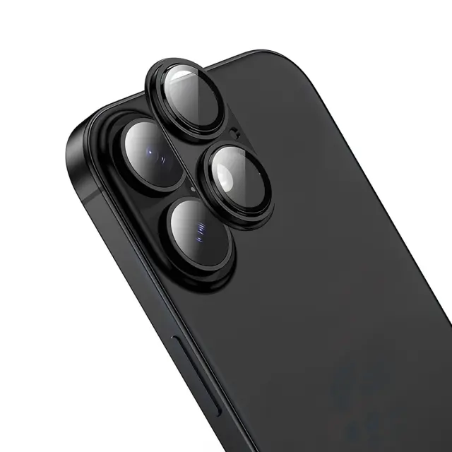 Προστασία Κάμερας Hoco Full Guard V16 Alluminum Alloy για Apple iPhone 17 Μαύρο
