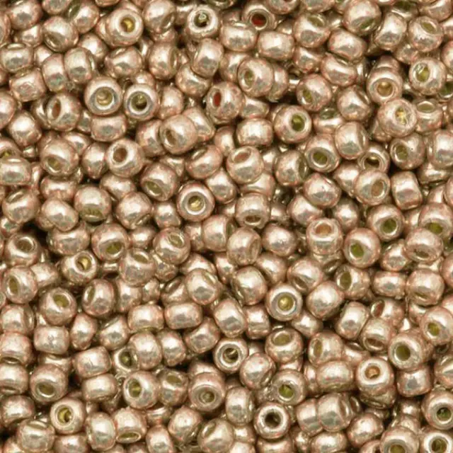 Χάντρα Miyuki Round Rocailles 8/0 - 4204 - Duracoat Galvanized Champagne ~25gr