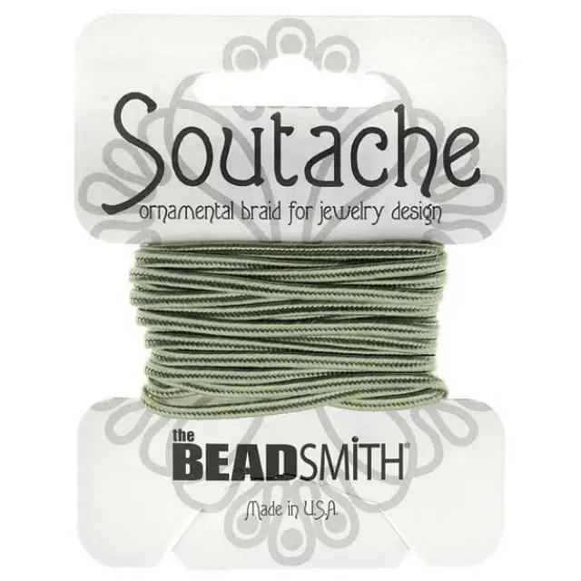 Κορδόνι Rayon Soutache, Sage - 0.8x3mm - 2.7m