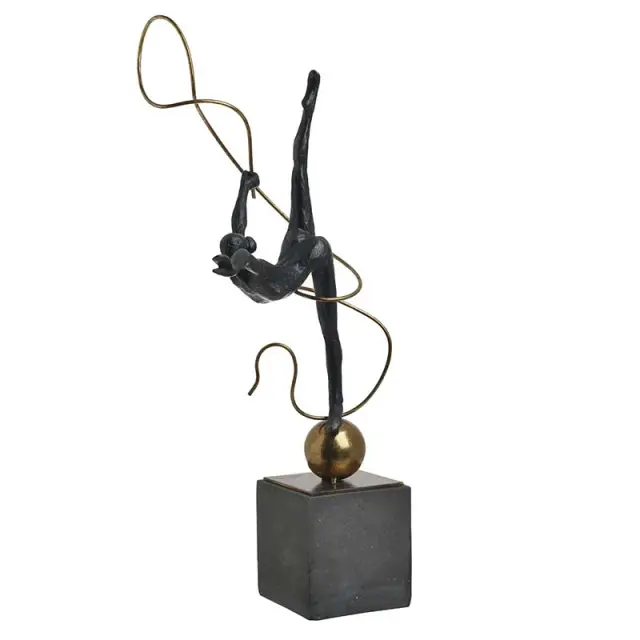 Φιγούρα Μαύρο/Χρυσό Polyresin 21x14x59cm 3-70-296-0038 2