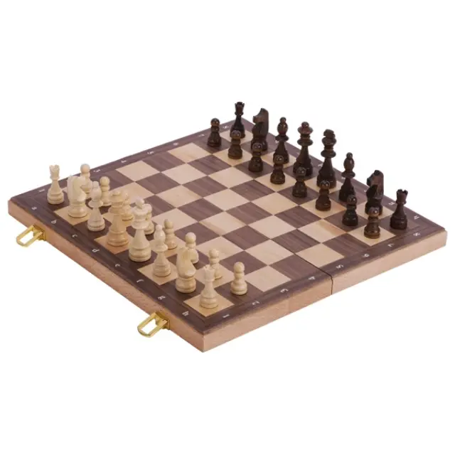Goki Σκάκι Ξύλινο με Πιόνια σε θήκες 38x38cm για 7+ ετών 56922