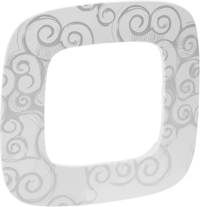 Plate Valena Allure IP20, IK04, 90 mm, 10 mm, Chrome, 1-Gang