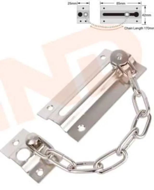 Σύρτης πόρτας με αλυσίδα - 85*42mm - Σετ 12 τεμάχια - 205985 2