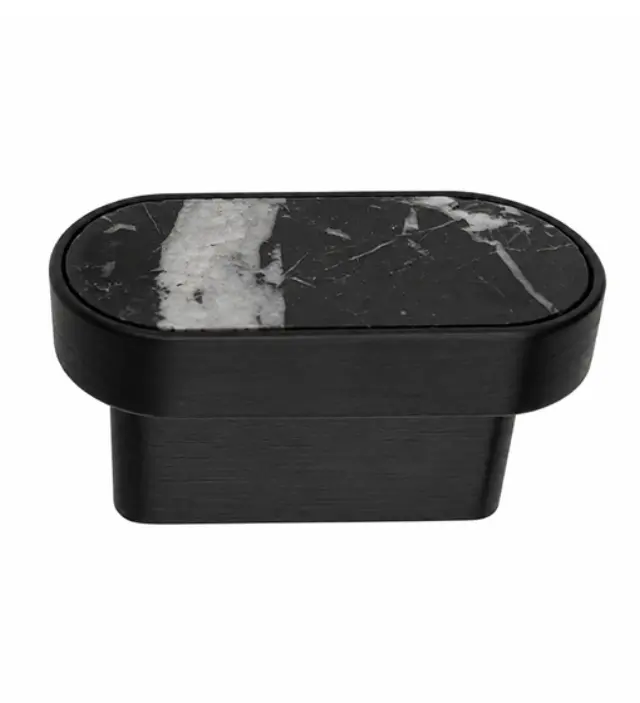 ΛΑΒΗ HERAJJES BOHIO ART.880 ΜΑΥΡΟ ΜΕ ΜΑΥΡΟ ΜΑΡΜΑΡΟ 32mm