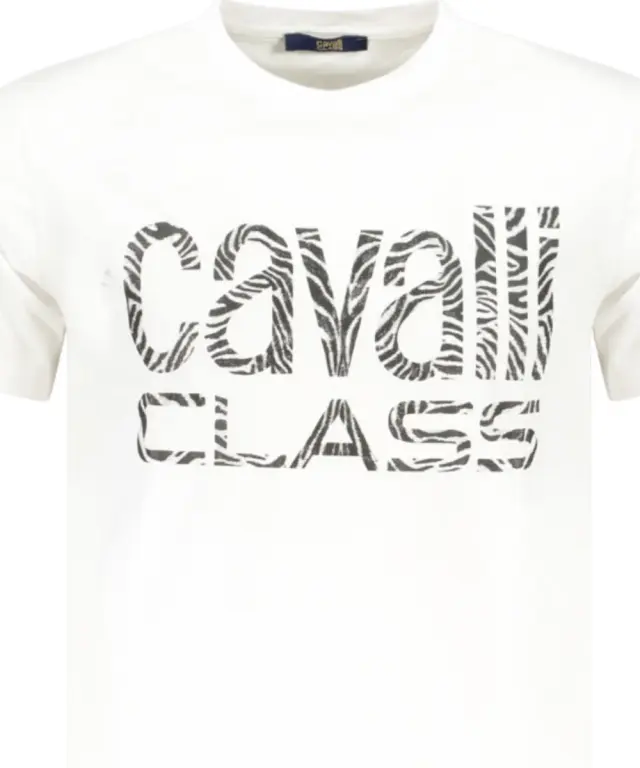 Cavalli Class - Ανδρική Μπλούζα T-Shirt Short Sleeve TXT61DJD060-00533 Λευκό 2