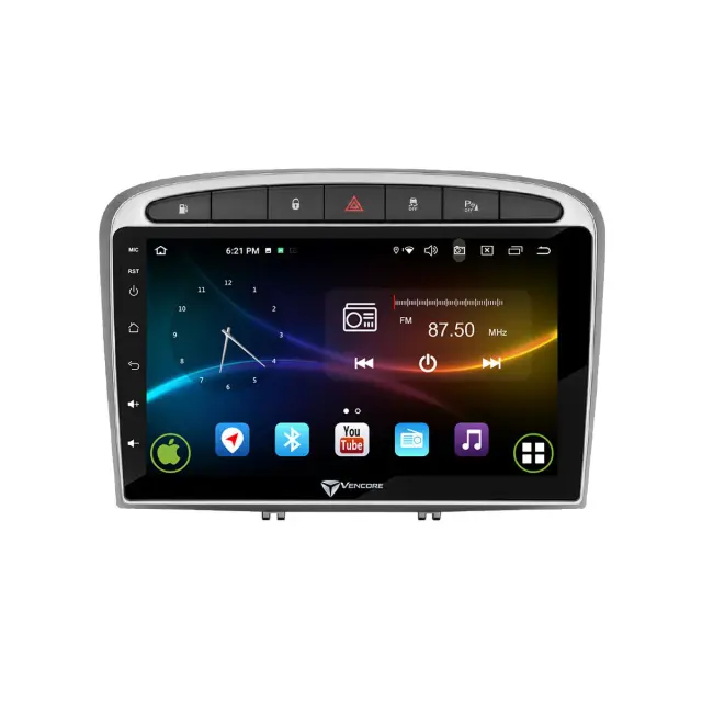 VenCore Οθόνη Multimedia Android 15 9" 9109A MTK6762 Octa-Core 2GB/32GB IPS με Πρόσοψη, CarPlay, Android Auto και Υποστήριξη Κάμερας Οπισθοπορείας AHD για Peugeot RCZ 2009-2015 – Ασημί (3236-10007-0705S1) 2
