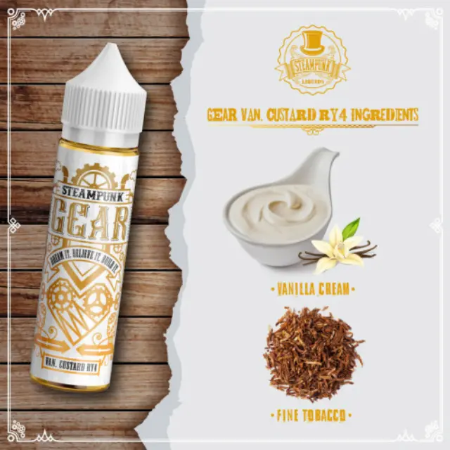 Van. Custard RY4 20ml (60ml) - Steampunk Gear Flavorshots 2