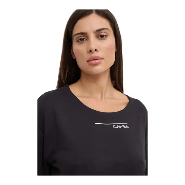 Calvin Klein Γυναικείο Μπλουζάκι Crop-Top Box Fit CK Meta Legacy, Χρώμα Μαύρο - S 3