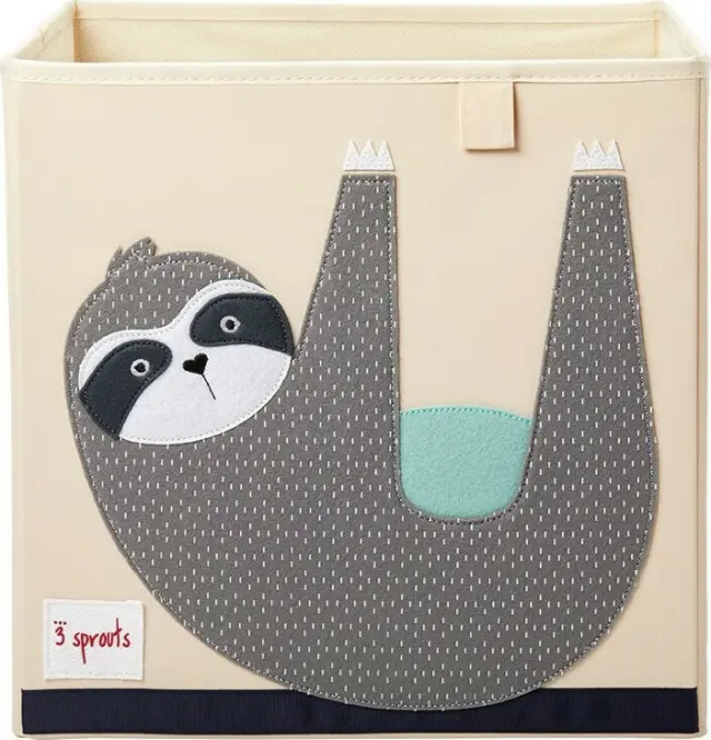 3 Sprouts Καλάθι για παιχνίδια Sloth Gray - 0812895001570 - 0317-IBXSLO