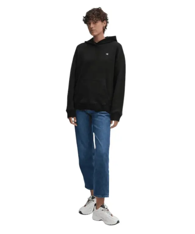 Calvin Klein - Γυναικείο Φούτερ με Κουκούλα Woven Label Peached J20J224173-BEH Μαύρο - L 2