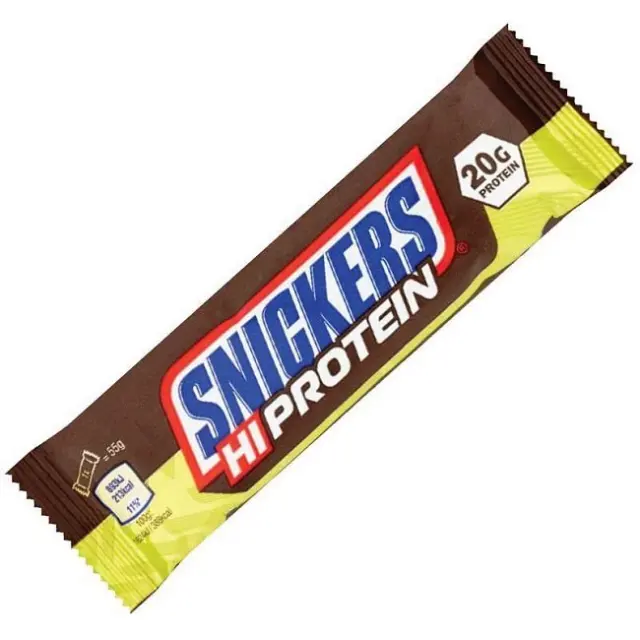 Snickers Hi-Protein Μπάρα Πρωτεΐνης με Γεύση Φιστικιού, Καραμέλας και Σοκολάτας 55g