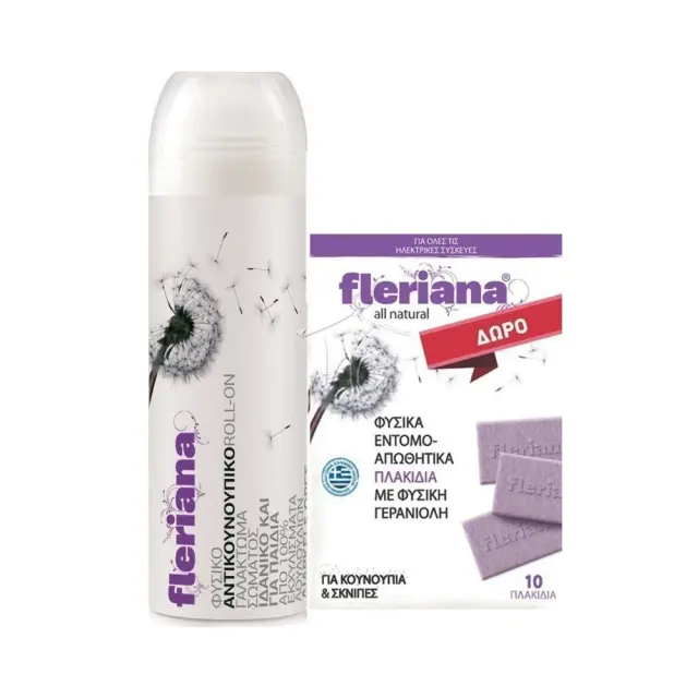 Fleriana Mosquito Repellent Roll On 100ml & ΔΩΡΟ Insect Repellent Tablets 10pcs (Αντ 2