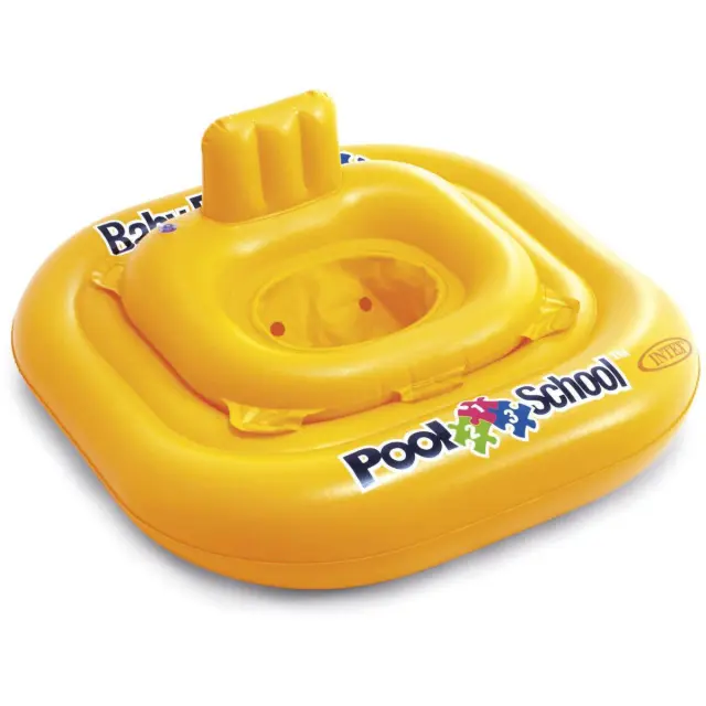 Intex Παιδικο Φουσκωτο Σωσιβιο Στρατα Deluxe Baby Float Pool School No1 79Χ79 Εκατοστα (56587) Κίτρινο 2