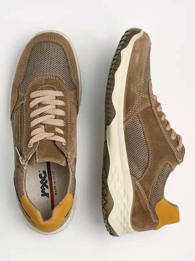 Imac Sneakers Ανδρικό δέρμα Nubuck/ύφασμα Μπεζ IMA/352270 TORTORIA - 41 3