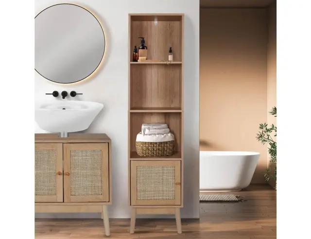 Έπιπλο μπάνιου Bali Home Deco Factory με ράφια και διαστάσεις 40x30x160cm HD0225 2