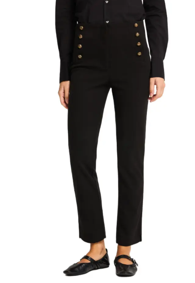 FunkyBuddha γυναικείο tailored παντελόνι σε στιλ sailor FBL014-120-02-1