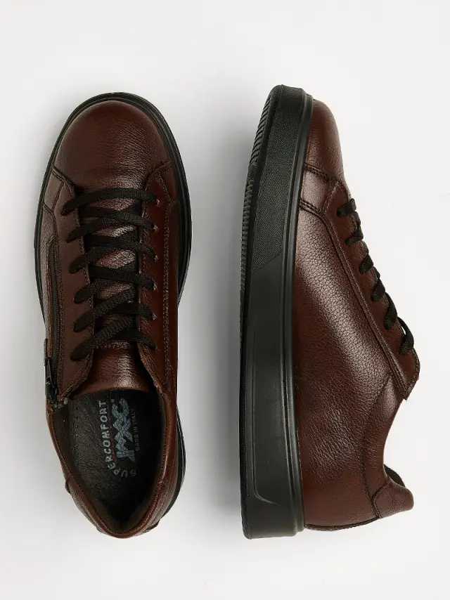 Imac Sneakers Ανδρικό δέρμα Καφέ IMA/652658 MARRONE 3