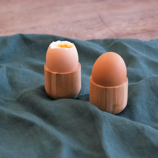 Pebbly Θήκη αυγών από Bamboo 5 x 4,5cm - σετ 2τμχ 2