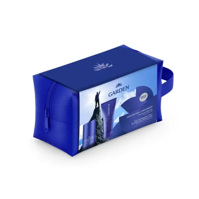Garden Men Unstoppable Freshness Bag με Αποσμητικό Roll-On με Έλαιο Φασκόμηλου, 50ml & Τζελ Καθαρισμού 3 σε 1 με Εκχύλισμα Φλοιού Ιτιάς, 200ml