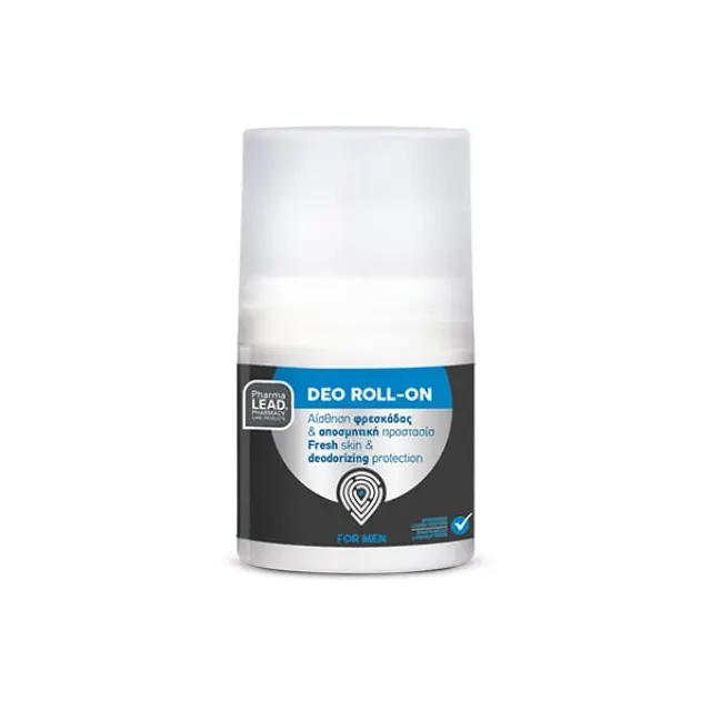 PharmaLEAD Men’s Deo Roll-on Ανδρικό Κρεμώδες Αποσμητικό Πλούσιο σε Αντιβακτηριδιακούς Παράγοντες 50ml