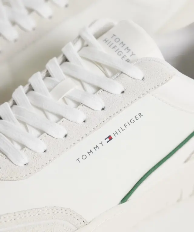 Tommy Hilfiger - Ανδρικά Sneakers Th Basket Core Leather Suede Mix FM0FM05881-0F5 Εκρού 2
