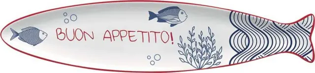 Twist & Match Πιατέλα Ψαριού Πορσελάνης 30x7cm Μπλε