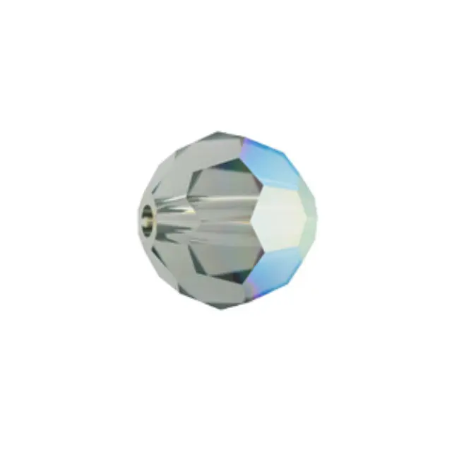 Swarovski 5000 Faceted Round Black Diamond AB 6mm - 10τεμ