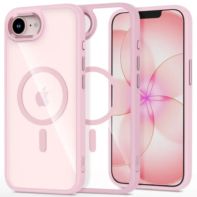 Tech-Protect® Magmat MagSafe Θήκη για iPhone 16E/17E- Soft Pink/Clear
