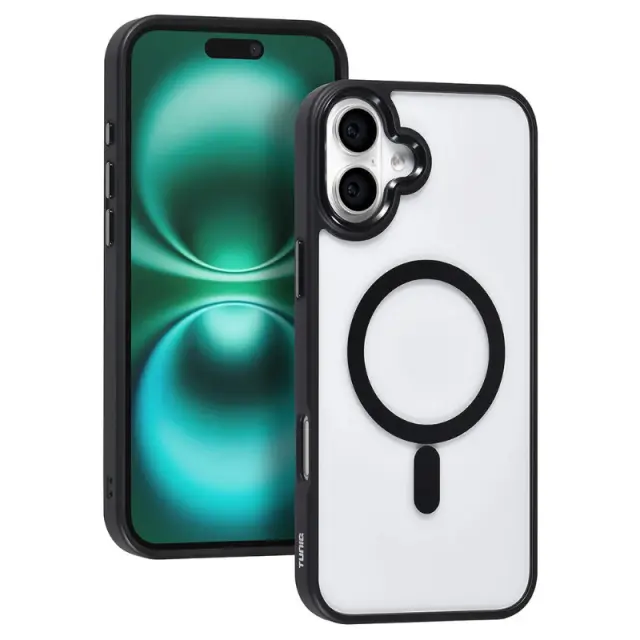 TUNIQ iPhone 16 Plus Back cover case - Magsafe - Silicone - Black