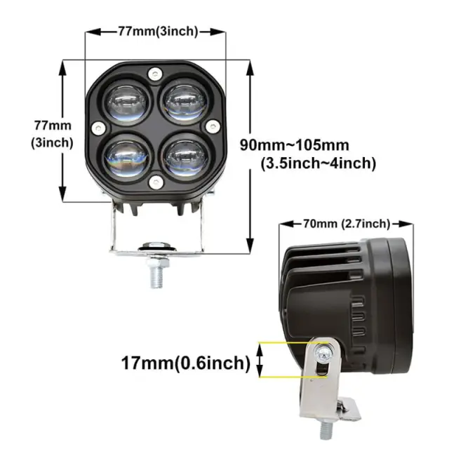 Προβολέας εργασίας 4 LED 10-30V - LED work light Z691421 3
