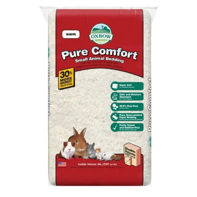 Oxbow Pure Comfort White Υπόστρωμα για Τρωκτικά 8,2lt / 36lt Μονόχρωμο