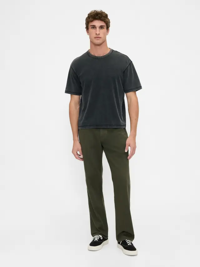 Relaxed Straight Utility Khakis Παντελόνι black moss