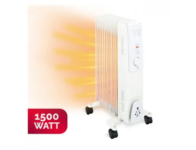 Καλοριφέρ Λαδιού Alpina Oil Radiator με ισχύ 1500W και 3 επίπεδα θέρμανσης - White 2