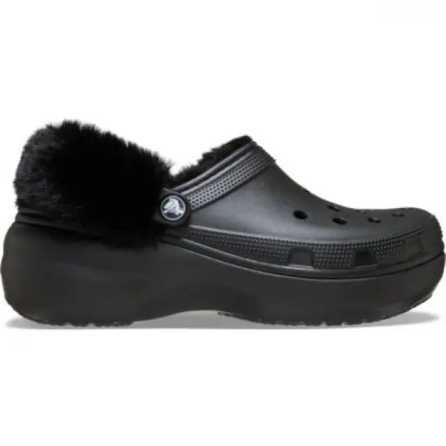 Crocs Classic Platform Fuzz Lined Cg Black 212854-001 - 38-39