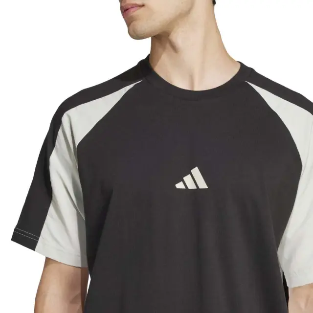 adidas Essentials Colorblock T-Shirt (JD8060-Black-White) - Λευκό-Μαύρο - M 3