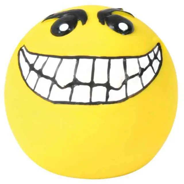 Trixie Smile Μπάλα Παιχνίδι Σκύλου από Καουτσούκ Κίτρινη 6cm