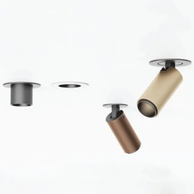 Coko 04612/ΤΒ-B/W Χωνευτό κινητό σποτ led 3000K 6W Titanium bronze + Black 3