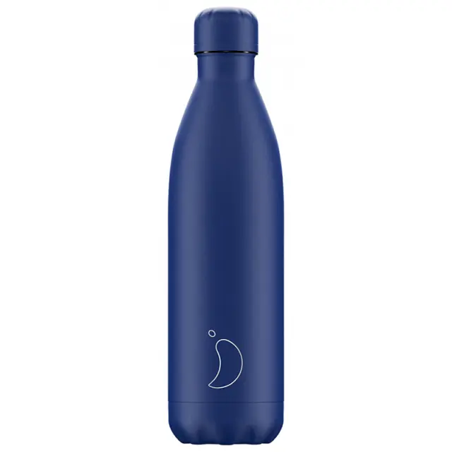 Mπουκάλι Θερμός Chilly's με χωρητικότητα 750ml και διατήρηση θερμοκρασίας 12h ζεστό / 24h κρύο - Blue