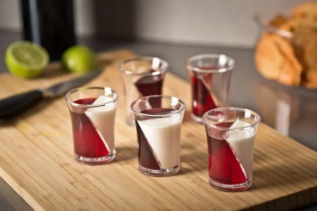 Twister Shots Σφηνοπότηρα με Χώρισμα για Διαφορετικά Ποτά 5 Pcs 2