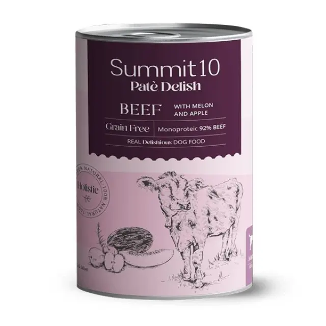 Summit10 Patè Delish Μοσχάρι 92% με Πεπόνι και Μήλο 400gr