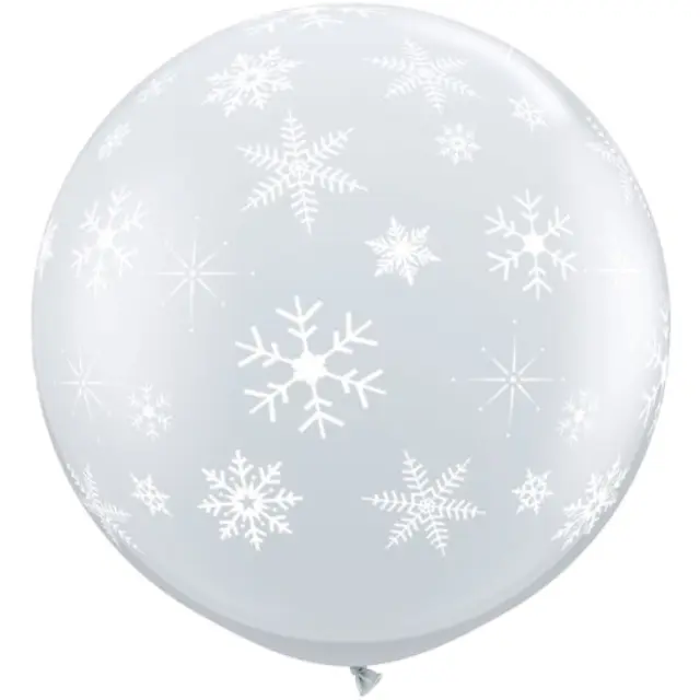 Μπαλόνι 3Π Διάφανο Snowflakes a Round - Χιονονιφάδες