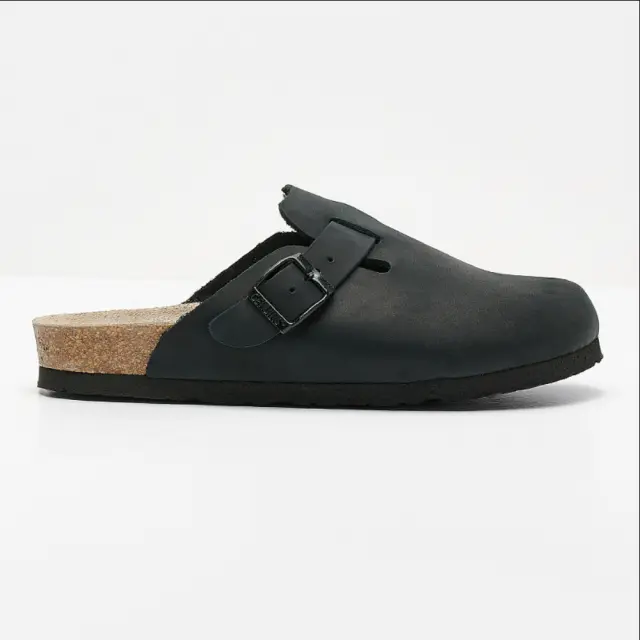 Genuins Σαμπώ Unisex δέρμα Μαύρο GEN/RIVA BLACK